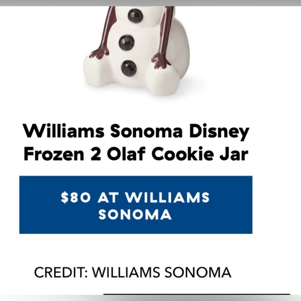 Williams Sonoma Olaf Cookie Jar